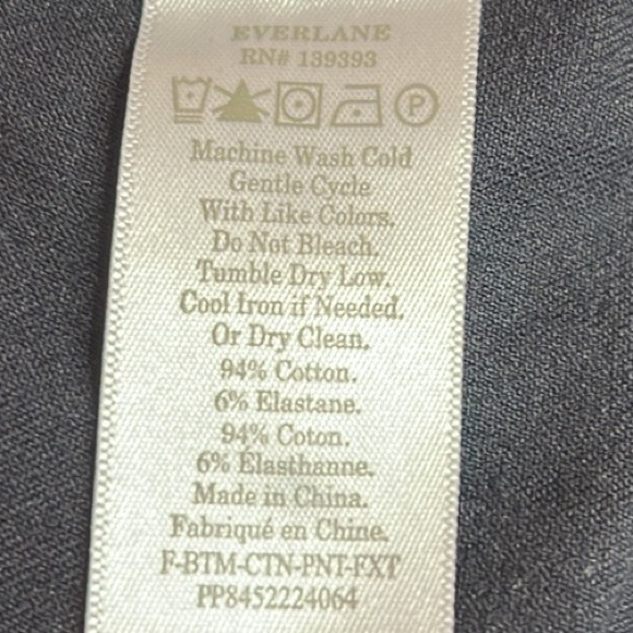 Everlane The Fixed-waist Stretch Cotton Pant. Size 16 - Picture 11 of 11